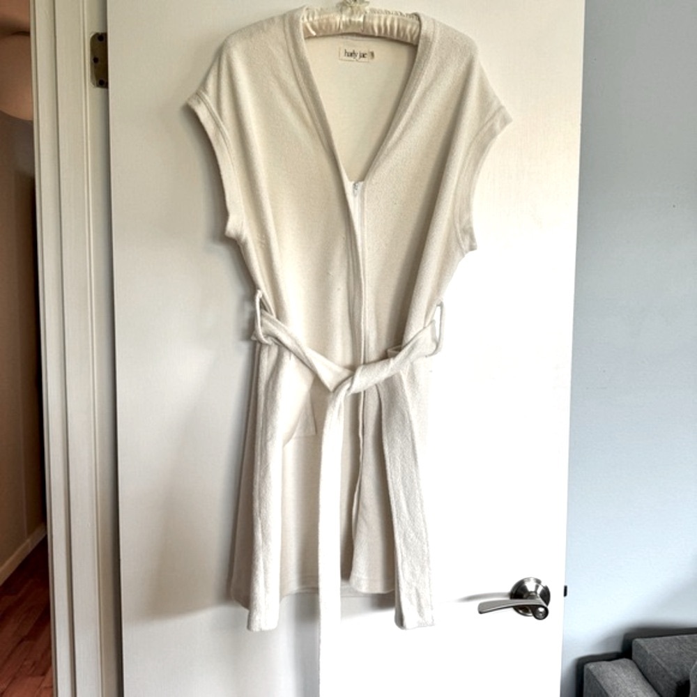 NWOT! Coco Terry Beach Coverup Dress summer robe capsule wardrobe L XL flaws - Picture 2 of 16